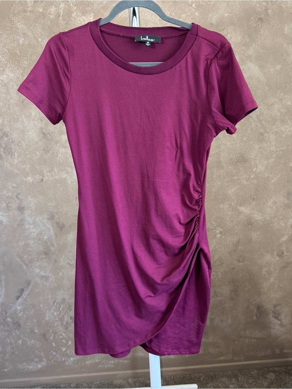 NWOT LULUS Tshirt Dress Cranberry Burgundy Dress Sz M